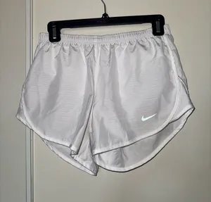 Nike White Women's Athletic Running Shorts thumbnail 1