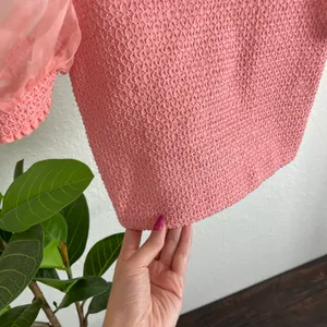 Alice + Olivia | Eliana Smocked Crop Top thumbnail 7