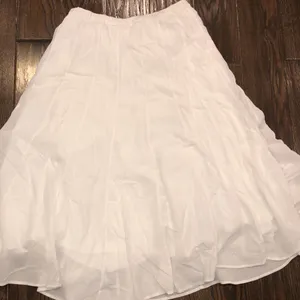 Soft surroundings white skirt size petite small thumbnail 5