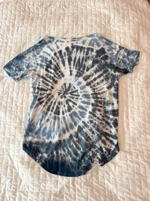 American Eagle Soft & Sexy Blue Multi-Colored Tie Dye Tee Size XXS thumbnail 2