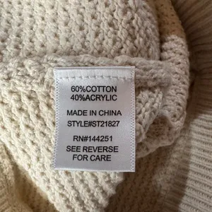 Sincerely Jules Medium Wide Leg Sweater Pants Pull-On High-Rise Stretch Beige thumbnail 5