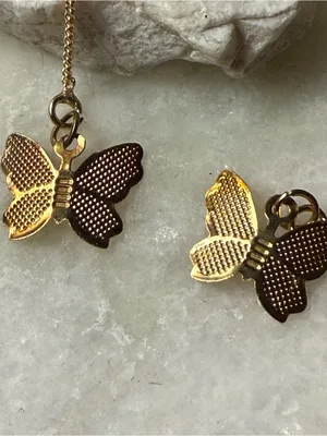 Gold Butterfly Threader Earrings - Women Jewelry thumbnail 4