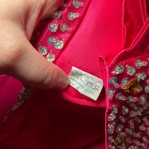 Dress Women Size 4 Strapless Evening Gown Pink Multicolor Rhinestone Gala thumbnail 2