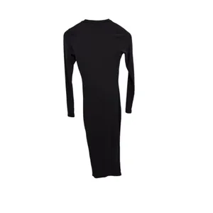 SKIMS Fits Everybody Crew Neck Long Sleeve Maxi Dress Black S NWT ( sold out) thumbnail 4
