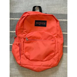 Jansport Coral and Black Backpack Excellent Used Condition thumbnail 2