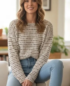 Women’s Long Sleeve Sweater, Vintage Fashion Bug 100% Cotton Medium thumbnail 1