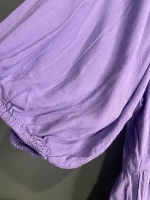 Societie+ Womens 16 Lavender Tiered Tunic Top 100% Viscose Boho Peasant thumbnail 3