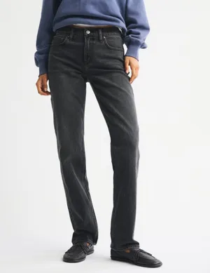 Abercrombie Mid-Rise 90s Straight Jeans thumbnail 1