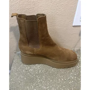 NEW Calvin Klein Women's Nevia Chelsea Wedge Ankle Boot‎ - Cognac Suede - 10 thumbnail 5