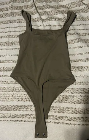 No Boundaries olive green bodysuit thumbnail 1