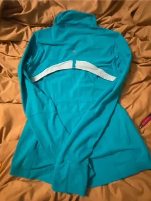 Lululemon Teal Define Jacket with Reflective Stripes thumbnail 3