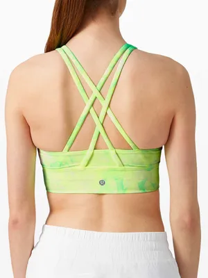 Lululemon Energy Bra High Neck Long Line Shibori B-D Highlight Yellow Green 6 thumbnail 2