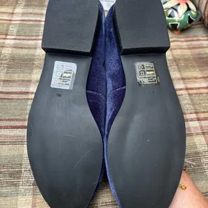 Jack Rogers Women's Navy Velvet Loafers thumbnail 3