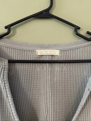 We The Free Waffle Knit V-Neck Pullover thumbnail 2