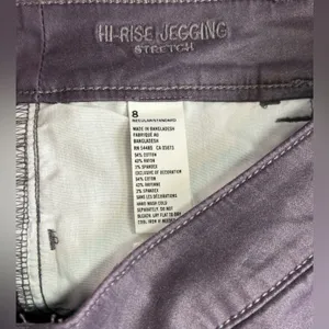 American Eagle Purple Coated High Rise Jeggings Size 8 Y2K Grunge thumbnail 9