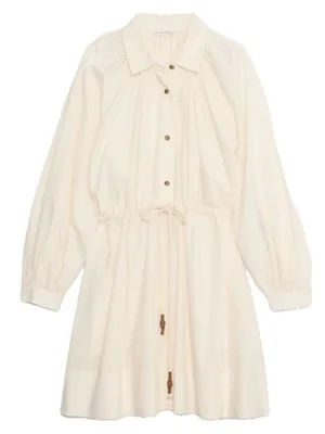 NWT Banana Republic Cotton Poplin Mini Shirtdress, size M/L thumbnail 1