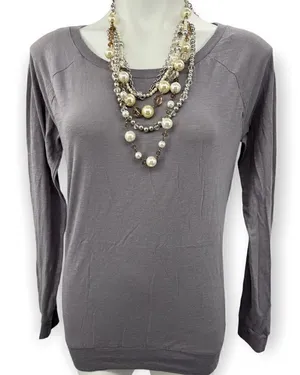 Pink Victoria’s Secret XS gray long sleeve T-shirt thumbnail 1