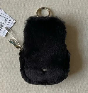 Clippable Nano Pouch *Plush Fleece - Black/Gold thumbnail 1