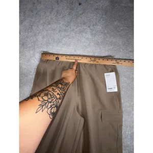 Athleta Promenade Wide Leg Cargo Pant Large Neutral French Soft Dance NWT thumbnail 8