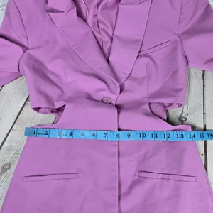 Zara XS Purple Blazer‎ Dress Cut Out Sides Career Party Chic Trendy thumbnail 8