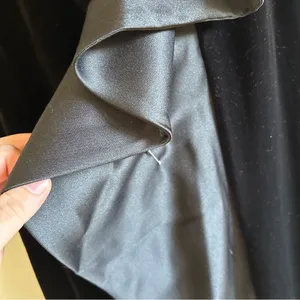 Jessica Howard Black Velvet Evening Gown Sz 8 Ruffle Detail Long‎ Formal Dress thumbnail 3