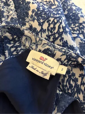 Vineyard Vines Blue and White Floral Maxi Dress thumbnail 2