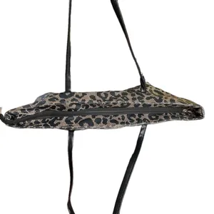Unbranded Leopard Print Tote Bag Black Beige thumbnail 3