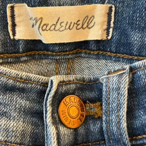 Madewell 9‎ High Rise Skinny Crop Jeans Size 23 Raw Hem Blue Denim thumbnail 5