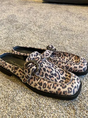 Free People Mazie Mule In Leopard Suede Size 39/ 8.5 thumbnail 4