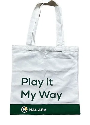 Halara That TikTok Brand Cream Green‎ Play it My Way Tote Bag NEW thumbnail 1