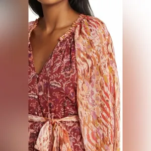 BTFL-LIFE Kira Angel Tiered Chiffon Med Dress Whimsical Fairycore Boho-Chic Fall thumbnail 5