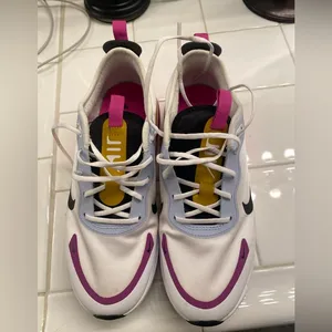 Nike Women's White and Pink Sneakers thumbnail 2