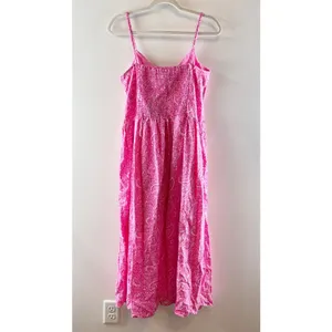 Roller Rabbit x Target Paisley Drop Waist Cotton Maxi Dress Pink Medium thumbnail 5