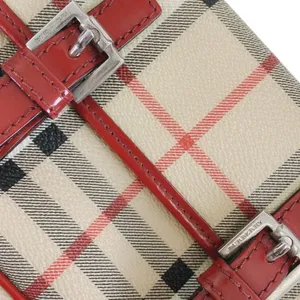 BURBERRY‎ RED, CANVAS LEATHER SHOULDER BAG thumbnail 11