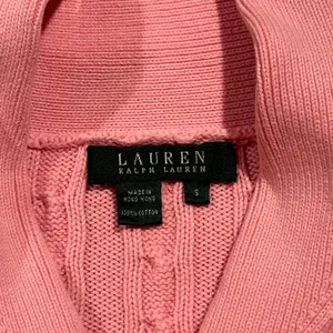 Ralph Lauren‎ Cable Knit Sweater Pink Shawl Collar Preppy Old Money Coastal S thumbnail 3