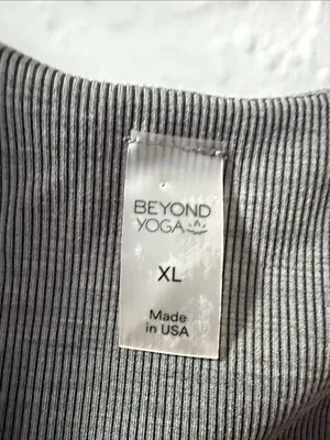 BEYOND YOGA Ribbed Tank Top in Charcoal Size XL thumbnail 5