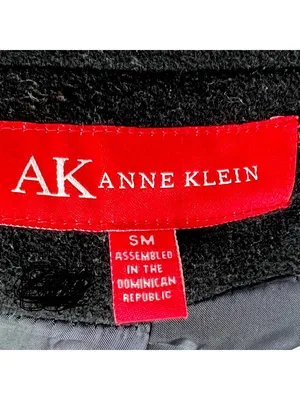 Anne Klein Wool Blend Peacoat Double Breasted Black Classic Style S Preppy thumbnail 11