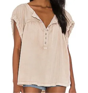 NWT Free People Summer Love Top Dust Storm Oversized Small thumbnail 1