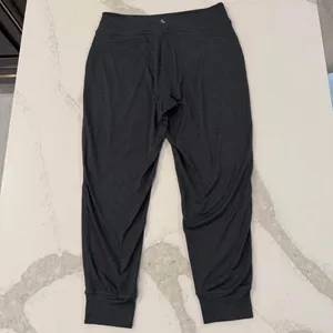 Lole Jersey Knit High Rise Jogger Lounge Pants Women's Medium Gray Cinch Waist thumbnail 5