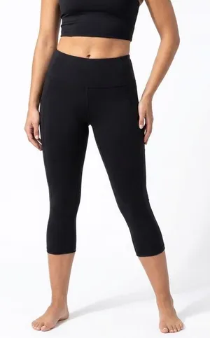 DSG Womens Momentum Capri High Rise Leggings Pure Black Size 2XS NWT thumbnail 1