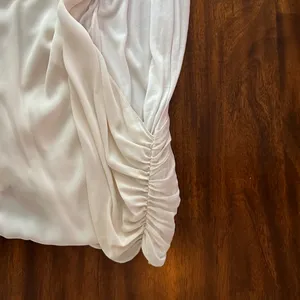 Ivory‎ Cream/White Drape Cascade Women Blouse. No Size Tag.Small thumbnail 7