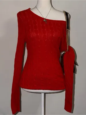2000s vintage 2012 Banana Republic whimsical bohemian orange knitted sweater thumbnail 1