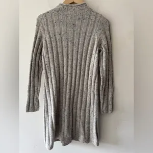 Madewell Gray Donegal Rolled‎ Mockneck Sweater Dress Wool Blend thumbnail 7