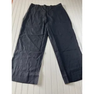 Abercrombie & Fitch Curve Love High Rise Wide Leg Linen Blend Pants Slacks 18S thumbnail 8