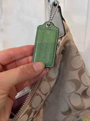 Coach vintage signature patch multicolor hobo bag Y2K signature c thumbnail 6
