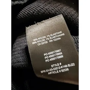 Babaton Aritzia Black Ribbed Square Neck Crop Top Short Sleeve Small 92536 thumbnail 5