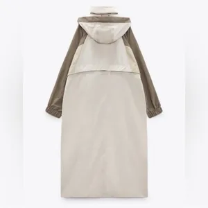 Zara 2 in 1 Parachute Jacket convertible full length coat rain waterproof thumbnail 7