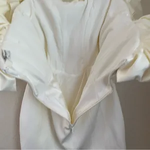 House of CB Selena Ivory Satin Ruffle‎ Strapless Dress size XL NWOT thumbnail 9