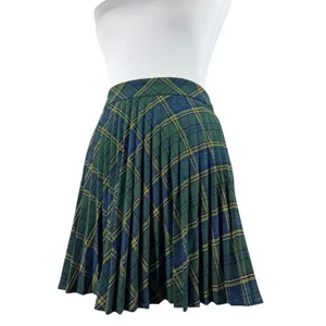 NWT Aritzia Sunday Best Tabby Green & Blue Pleated Mini Skirt thumbnail 6