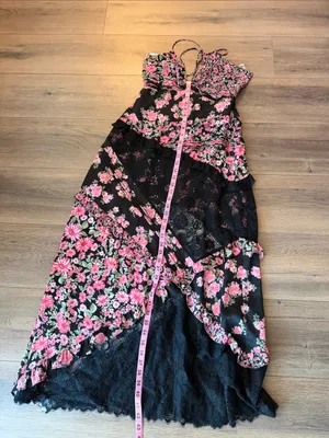 For Love & Lemons Rosalyn Patchwork Lace Maxi Dress- size Small thumbnail 5